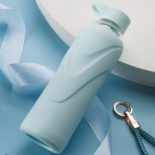 Glass Water Bottle with Silicone Sleeve